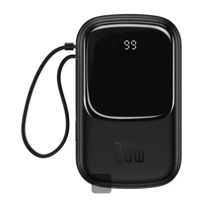 Baseus Qpow Pro Digital Display Fast Charge Power Bank 20000Mah 20W Ip Edition Black